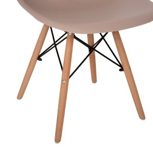 Трапезарни столове 2 бр. Twist HM8460.55 капучино Pp - букова дървесина 46x50x82hсм.