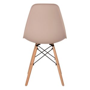 Трапезарни столове 2 бр. Twist HM8460.55 капучино Pp - букова дървесина 46x50x82hсм.