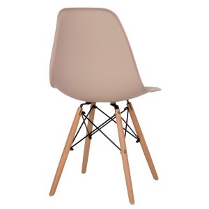 Трапезарни столове 2 бр. Twist HM8460.55 капучино Pp - букова дървесина 46x50x82hсм.