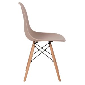 Трапезарни столове 2 бр. Twist HM8460.55 капучино Pp - букова дървесина 46x50x82hсм.