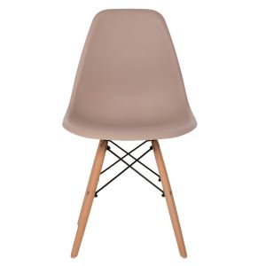Трапезарни столове 2 бр. Twist HM8460.55 капучино Pp - букова дървесина 46x50x82hсм.