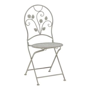 Abriel 3-piece garden dining set, antique gray metal