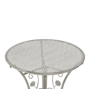 Abriel 3-piece garden dining set, antique gray metal
