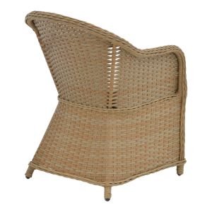 Garden dining set Hadrian-keir, 7 pieces, brown natural rattan, beige textile 180x90x72cm