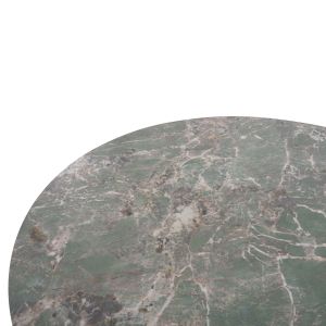 Dining set 5pcs, Zod Hm21045 round table with ceramic pop-4 armchairs in petrol green