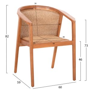 Dining set 5pcs Renly Hm21078.02 rectangular table and 4 dining chairs