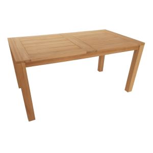 Dining set 7 pcs Elaiza-pablo teak wood in natural beige shade 160x90x76cm