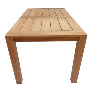 Dining set 7 pcs Elaiza-pablo teak wood in natural beige shade 160x90x76cm