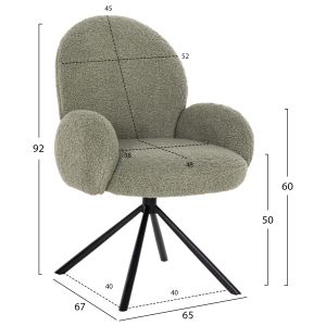 7-piece dining set with Ceramus table and 6 Winon armchairs, Hm11977