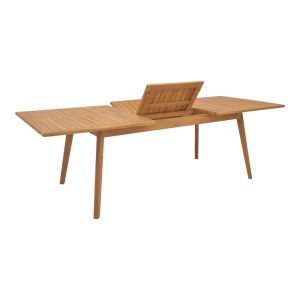 Dining set 9 pcs Ganny-pino teak in natural shade 180/240x100x75cm