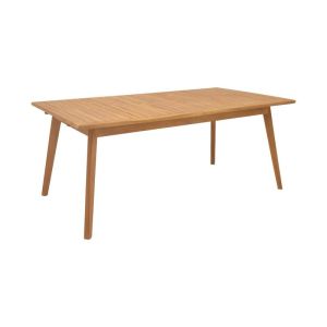 Dining set 9 pcs. teak Banou-pino in natural - black shade 180/240x100x75cm