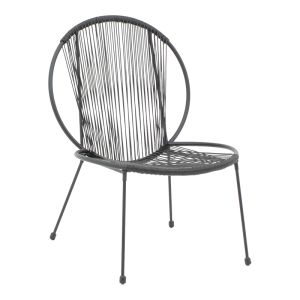 Dining set Dapper-caius set of 3 black metal-black pe D46x52cm