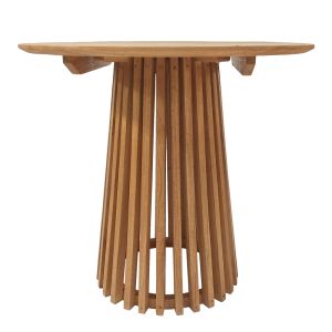 Dining set Elaiza-kenda 3 pieces in natural beige shade D80x75cm