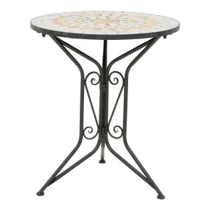 Sellis 3-piece dining set mosaic-metal black