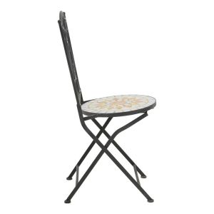Sellis 3-piece dining set mosaic-metal black
