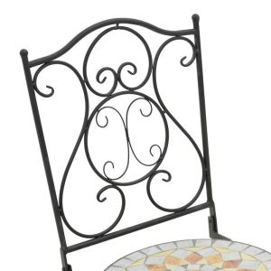 Sellis 3-piece dining set mosaic-metal black