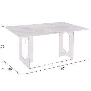 Dining set 7 pieces - Aether table - 2 chairs with armrests 4 chairs Aramis Hm11959