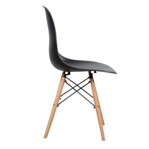 Трапезен стол 2 бр. Twist HM8460.22 черен Pp - букова дървесина 46x50x82hсм.