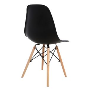 Трапезен стол 2 бр. Twist HM8460.22 черен Pp - букова дървесина 46x50x82hсм.