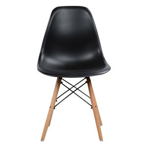 Трапезен стол 2 бр. Twist HM8460.22 черен Pp - букова дървесина 46x50x82hсм.