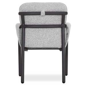 Dining chair Anubis Sm6502.01 dark gray aluminum and fabric 61x66x77h