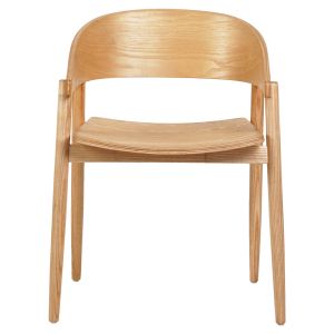 Трапезен стол Canop .01 масивно дърво ясен в цвят светъл дъб 56.5x61x74hcm Hm9950