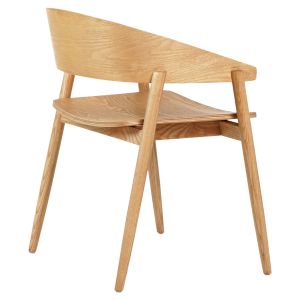 Трапезен стол Canop .01 масивно дърво ясен в цвят светъл дъб 56.5x61x74hcm Hm9950