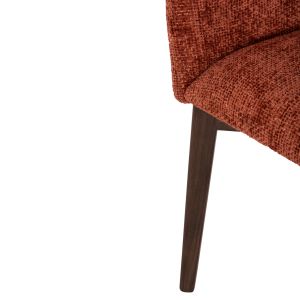 Трапезен стол Empire Sm18103 оранжев плат - крака от ясен в цвят орех 55x54x78всм.
