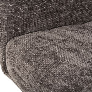 Трапезен стол Gazer Hm9845,03 сива тъкан-крака от каучуково дърво 66x63x91hcm