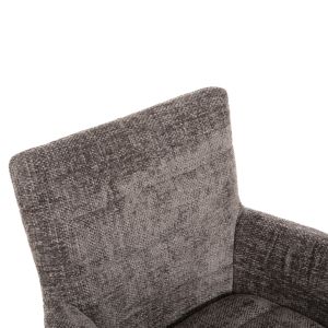 Трапезен стол Gazer Hm9845,03 сива тъкан-крака от каучуково дърво 66x63x91hcm