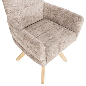 Gazer dining chair Hm9845,04 beige fabric-rubber wood legs 66x63x91hcm
