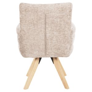 Gazer dining chair Hm9845,04 beige fabric-rubber wood legs 66x63x91hcm