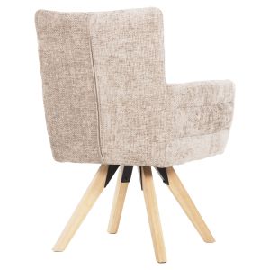 Gazer dining chair Hm9845,04 beige fabric-rubber wood legs 66x63x91hcm