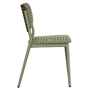 Трапезен стол Hilliard Hm6645.07 алуминий в маслинено зелен цвят 44.5x58x80hcm