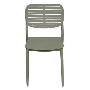 Трапезен стол Hilliard Hm6645.07 алуминий в маслинено зелен цвят 44.5x58x80hcm