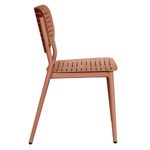 Трапезен стол Hilliard Hm6645.08 алуминий в теракотен цвят 44.5x58x80hcm