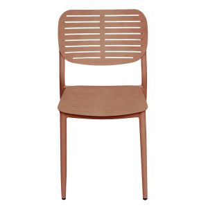 Трапезен стол Hilliard Hm6645.08 алуминий в теракотен цвят 44.5x58x80hcm