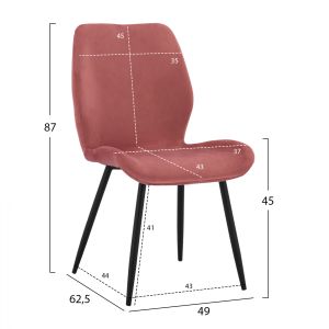 Dining chair Klay rose ash color Hm8730,02