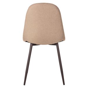 Трапезен стол Leonardo с метални крака бежов Hm00100.07