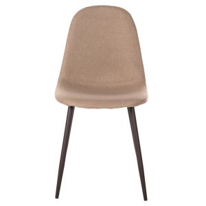 Трапезен стол Leonardo с метални крака бежов Hm00100.07