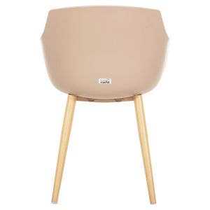 Dining chair Lucie cappuccino Pp - metal legs in wood color 56x55.5x80hcm, 11, Hm8242