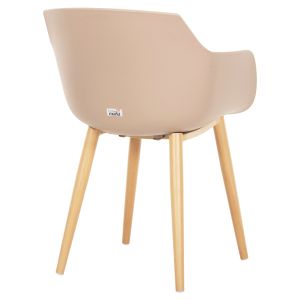Dining chair Lucie cappuccino Pp - metal legs in wood color 56x55.5x80hcm, 11, Hm8242