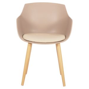 Dining chair Lucie cappuccino Pp - metal legs in wood color 56x55.5x80hcm, 11, Hm8242