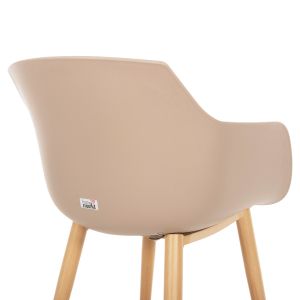 Dining chair Lucie cappuccino Pp - metal legs in wood color 56x55.5x80hcm, 11, Hm8242