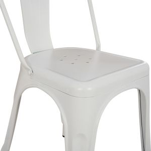 Трапезен стол Melita- Relix Pro Hm8641.41 метал в матирано бяло 44x47x84.5hcm.
