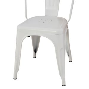 Трапезен стол Melita- Relix Pro Hm8641.41 метал в матирано бяло 44x47x84.5hcm.