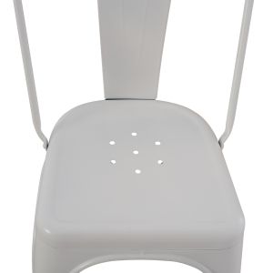 Трапезен стол Melita- Relix Pro Hm8641.41 метал в матирано бяло 44x47x84.5hcm.