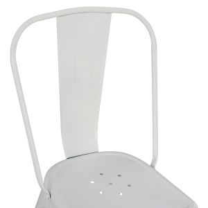 Трапезен стол Melita- Relix Pro Hm8641.41 метал в матирано бяло 44x47x84.5hcm.