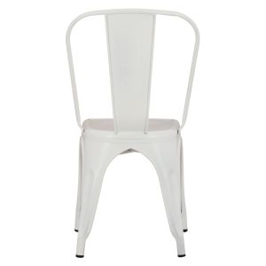 Трапезен стол Melita- Relix Pro Hm8641.41 метал в матирано бяло 44x47x84.5hcm.