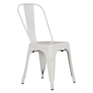 Трапезен стол Melita- Relix Pro Hm8641.41 метал в матирано бяло 44x47x84.5hcm.